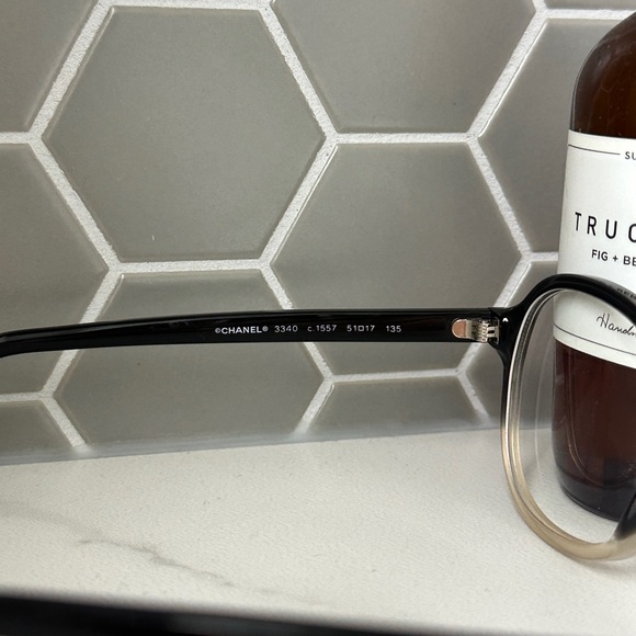 CHANEL Black and Gradient Grey Glasses with Quilted Case - Picture 6 of 9